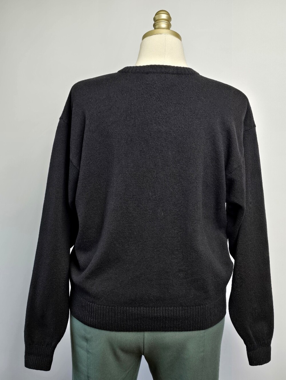 Vintage Pendleton Classic 100% Virgin Wool Black Cardigan Sweater XL - Picture 2 of 7